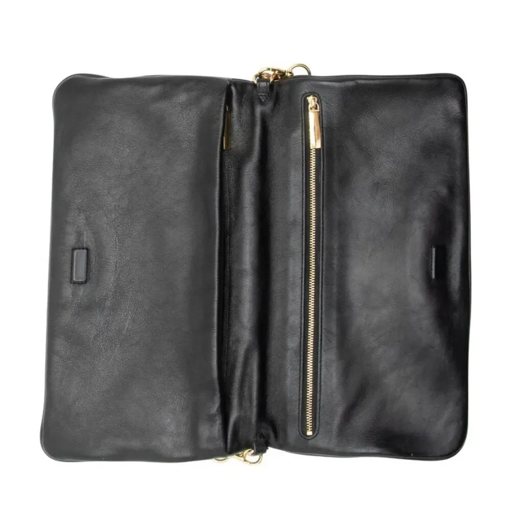 Tory Burch Leather Reva Bombe Clutch